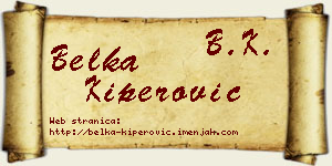 Belka Kiperović vizit kartica